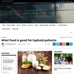 What food is good for typhoid patients