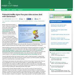 PatientsLikeMe signs five-year data access deal with Genentech