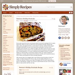 Patricia's Holiday Fruitcake Recipe