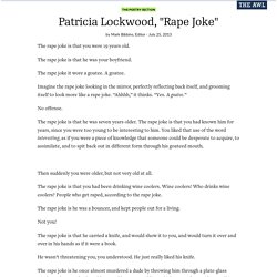 Patricia Lockwood, "Rape Joke"