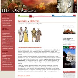 Patricios y plebeyos. Primeros pasos de la República Romana