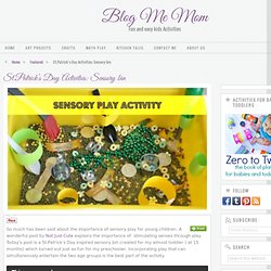 St.Patrick's Day Activities: Sensory bins for kids