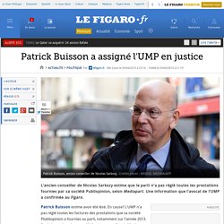 Patrick Buisson a assigné l'UMP en justice