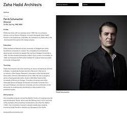 Patrik Schumacher - People - Zaha Hadid Architects