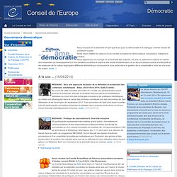 Conseil de l'Europe - Service de la Culture, du Patrimoine et de la Diversité - Actualités