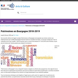 Patrimoines en Bourgogne 2018-2019
