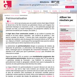 Patrimonialisation