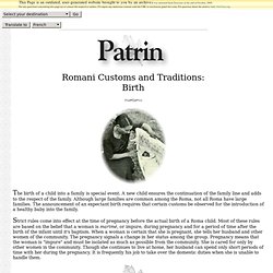 The Patrin Web Journal - Birth Rituals