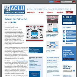 USA PATRIOT Act - News, Issues, Articles & Recent Court Cases