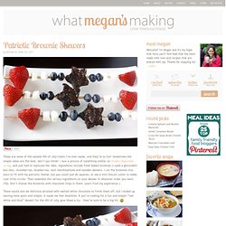 Patriotic Brownie Skewers - What Megan's Making