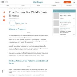 Free Pattern For Child's Basic Mittens