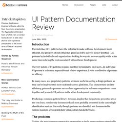 UI Pattern Documentation Review