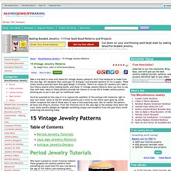 15 Vintage Jewelry Patterns