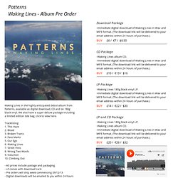 "Waking Lines - Album Pre Order" - Patterns on Melodic Records