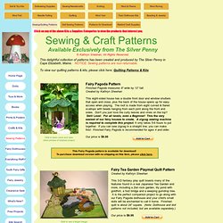 Sewing and Craft Patterns published by The Silver Penny in Cape Elizabeth, Maine