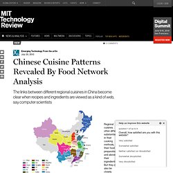 Chinese Cuisine Patterns Revealed By Food Network Analysis