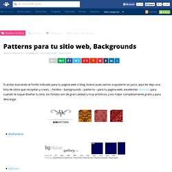 Patterns para tu sitio web, Backgrounds