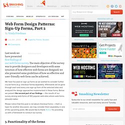 Web Form Design Patterns: Sign-Up Forms, Part 2 - Smashing Magazine