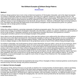 Patterns: Non-Software Examples of Software Design Patterns - AGCS