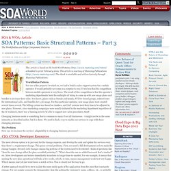 SOA Patterns: Basic Structural Patterns – Part 3