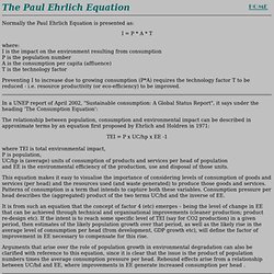 Paul Ehrlich Equation