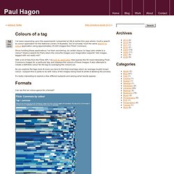 Paul Hagon ~ Colours of a tag