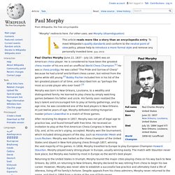 Paul Morphy - Biography