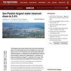 Sao Paulo’s largest water reservoir down to 5.6%