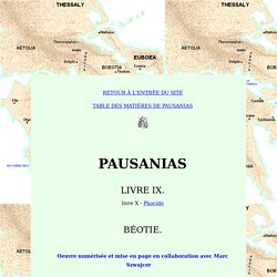 Pausanis : livre IX : Béotie (traduction)