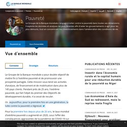Banque mondiale - Pauvreté - Vue d'ensemble [ressource]