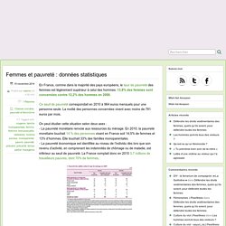 Femmes et pauvreté : données statistiques