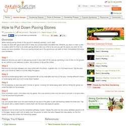 How to Put Down Paving Stones