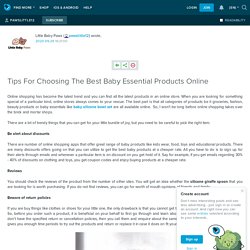 Tips For Choosing The Best Baby Essential Products Online