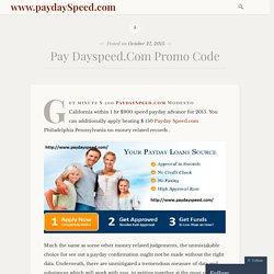 Pay Dayspeed.Com Promo Code