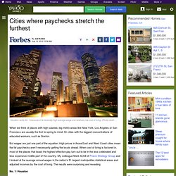 Cities where paychecks stretch the furthest - Yahoo! Homes