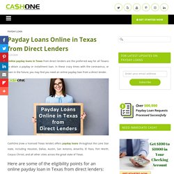 Payday Loans Online in Texas from Direct Lenders