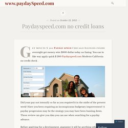 Paydayspeed.com no credit loans