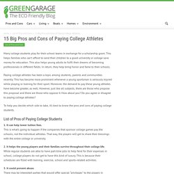 15 Big Pros and Cons of Paying College Athletes