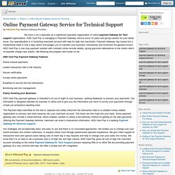 Online Payment Gateway Service for Technical Support by Kdscard Pay