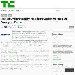 PayPal Cyber Monday Mobile Payment Volume Up Over 500 Percent