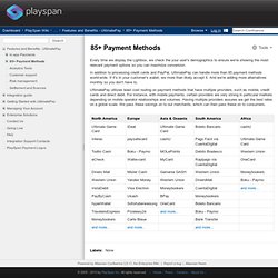 85+ Payment Methods - PlaySpan Wiki - Merchant Support