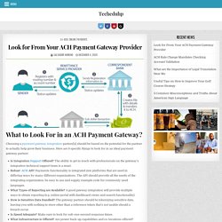 Look for From Your ACH Payment Gateway Provider - Techeduhp