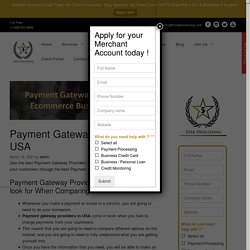 Payment Gateway Providers In USA