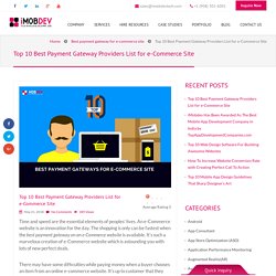 Top 10 Best Payment Gateway Providers List for e-Commerce Site