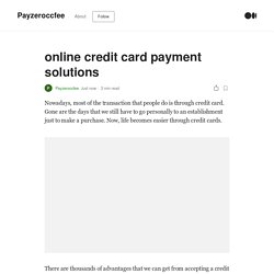 online credit card payment solutions