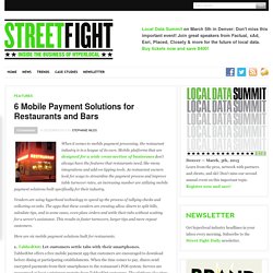 6 Mobile Payment Solutions for Restaurants and Bars