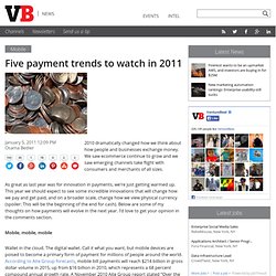 Five payment trends to watch in 2011