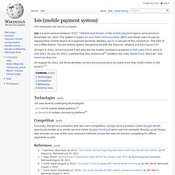 Isis (mobile payment system) - Wikipedia, the free encyclopedia - Aurora
