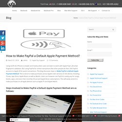 Make PayPal a Default Apple Payment Method