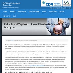 Payroll Service Provider In Brampton